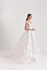 Sansa Üç Boyutlu Dantel Prenses Model Gelinlik - Mediha Cambaz Bridal