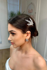 Sara Başak Motifli Zirkon Taşlı Gelin Saç Aksesuarı - Mediha Cambaz Bridal