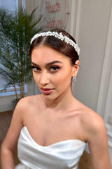 Sarah Boncuklu ve İncili Gelin Saç Aksesuarı - Mediha Cambaz Bridal