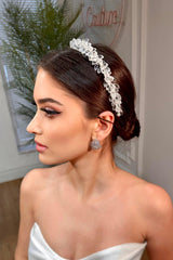 Selina Zirkon Damla Taşlı Gelin Saç Aksesuarı - Mediha Cambaz Bridal