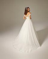 Sem Dantel İpek Tül Helen A Kesim Gelinlik - Mediha Cambaz Bridal