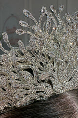 Sesil Zirkon ve Kristal Taşlı Gelin Tacı - Mediha Cambaz Bridal