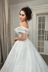 Sevilla Üç Boyutlu Dantelli Prenses Model Gelinlik - Mediha Cambaz Bridal