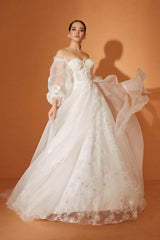 Sunny Üç Boyut Dantel Helen A Kesim Gelinlik - Mediha Cambaz Bridal