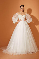 Sunny Üç Boyut Dantel Helen A Kesim Gelinlik - Mediha Cambaz Bridal