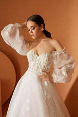 Sunny Üç Boyut Dantel Helen A Kesim Gelinlik - Mediha Cambaz Bridal