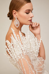 Tereza İncili Dantel Prenses Model Gelinlik - Mediha Cambaz Bridal