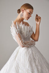 Tereza İncili Dantel Prenses Model Gelinlik - Mediha Cambaz Bridal