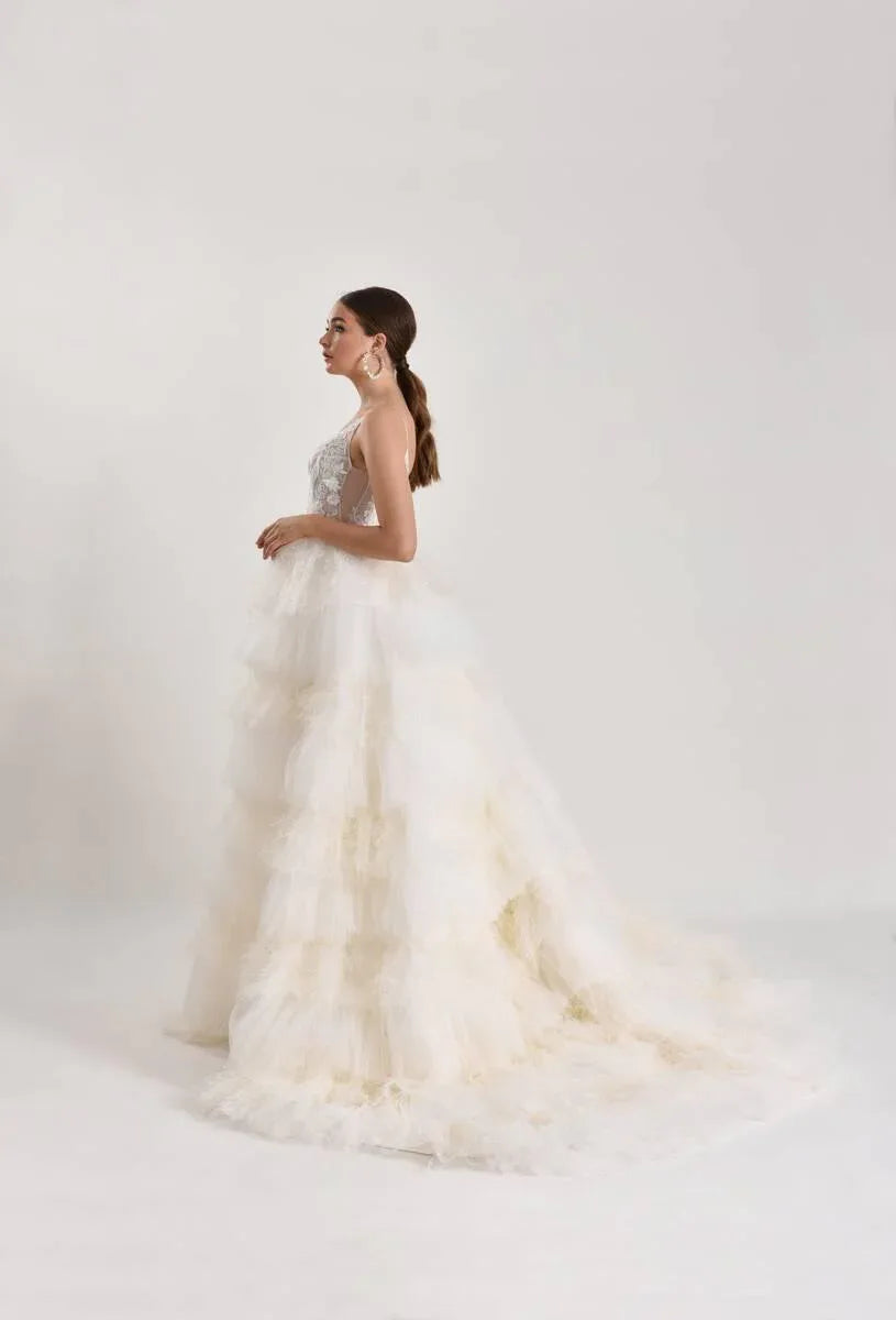 Tucana Dantel Kat Kat Prenses Model Gelinlik - Mediha Cambaz Bridal