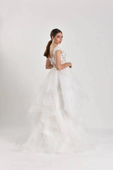 Tute Üç Boyutlu Dantel A Kesim Gelinlik - Mediha Cambaz Bridal