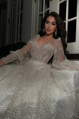 Valentina Simli Dantel A Kesim Gelinlik - Mediha Cambaz Bridal