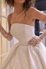 Valerie Straplez Dantel İşlemeli Prenses Model Gelinlik - Mediha Cambaz Bridal