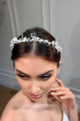 Vera Zirkon Taşlı Gelin Saç Aksesuarı - Mediha Cambaz Bridal