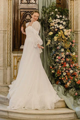 Viktorya Uzun Balon Kollu Helenistik Gelinlik - Mediha Cambaz Bridal