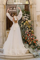 Viktorya Uzun Balon Kollu Helenistik Gelinlik - Mediha Cambaz Bridal