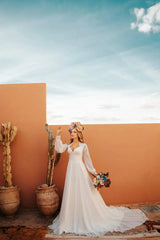 Vivian Şifon Prenses Yaka A Kesim Gelinlik - Mediha Cambaz Bridal