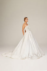 Wanda Saten Straplez Prenses Model Gelinlik - Mediha Cambaz Bridal
