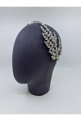 Zarif Swarovski Taşlı A Kesim Gelinlik Saç Aksesuarı Tacı - Mediha Cambaz Bridal