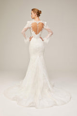 Zendaya Dantel Sırt Dekolteli Balık Gelinlik - Mediha Cambaz Bridal