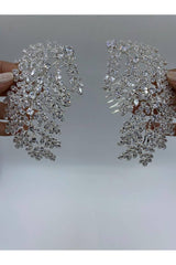 Zirkon Taşlı Dallı Gümüş İkili Saç Aksesuarı - Mediha Cambaz Bridal