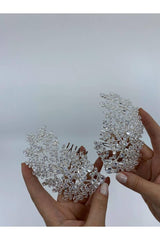 Zirkon Taşlı Dallı Gümüş İkili Saç Aksesuarı - Mediha Cambaz Bridal