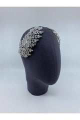 Zirkon Taşlı Dallı Gümüş İkili Saç Aksesuarı - Mediha Cambaz Bridal