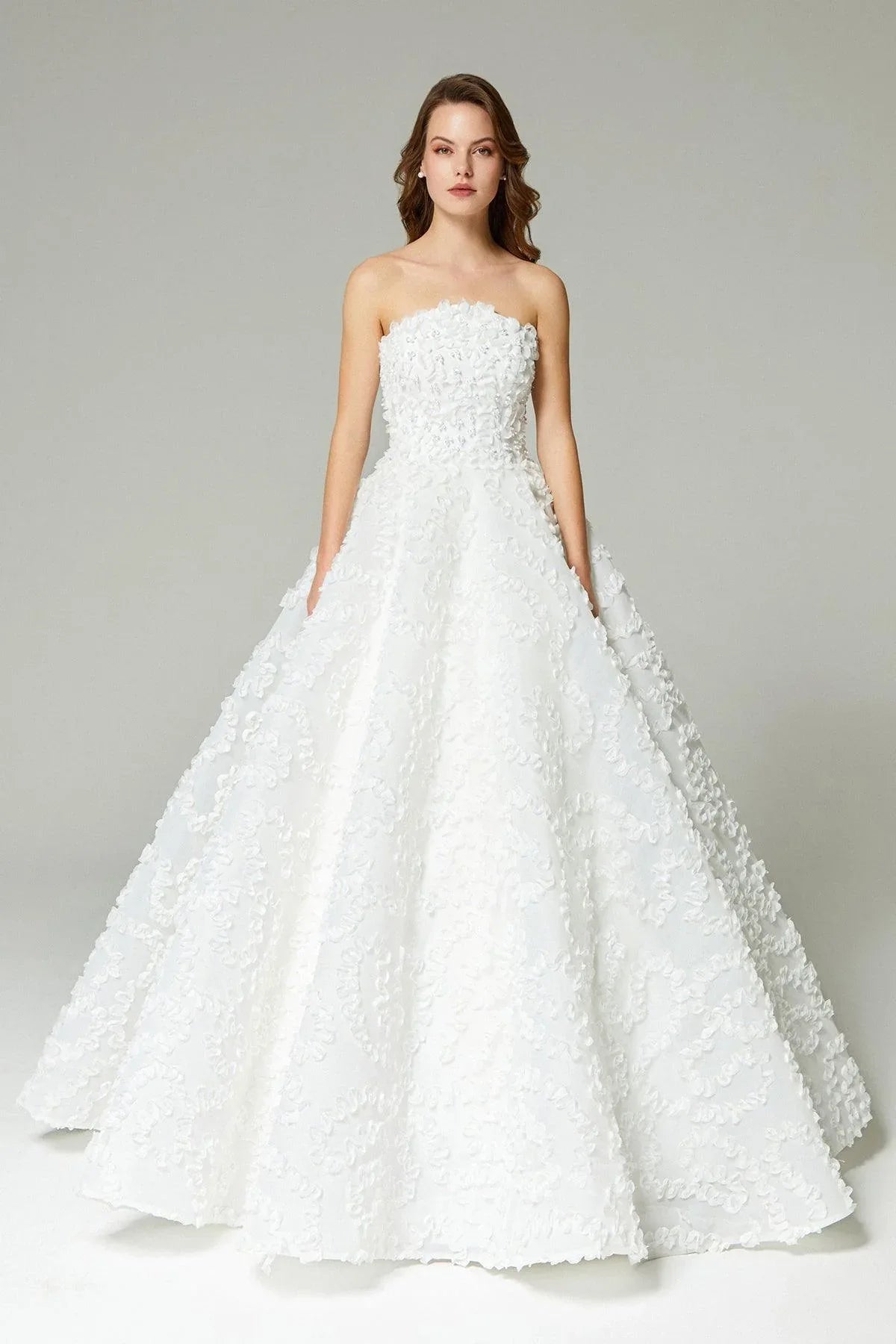 Beatrice Üç Boyutlu Dantelli Prenses Gelinlik - Mediha Cambaz Bridal