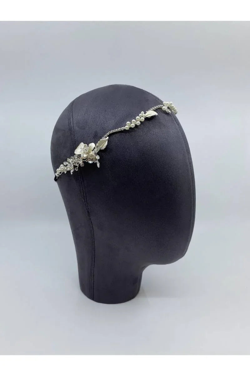 Bohem Üç Boyutlu Taşlı Gelin Saç Aksesuarı - Mediha Cambaz Bridal