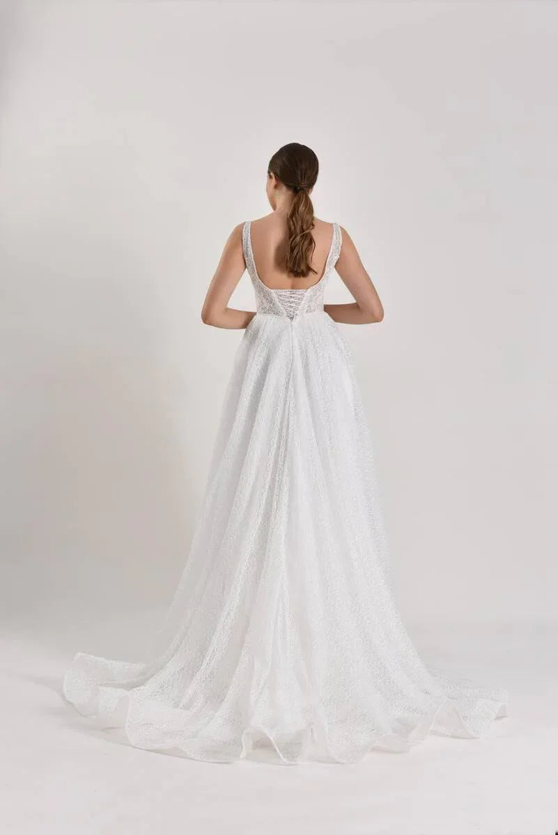 Bona Fide Işıltılı Vintage A Kesim Gelinlik - Mediha Cambaz Bridal