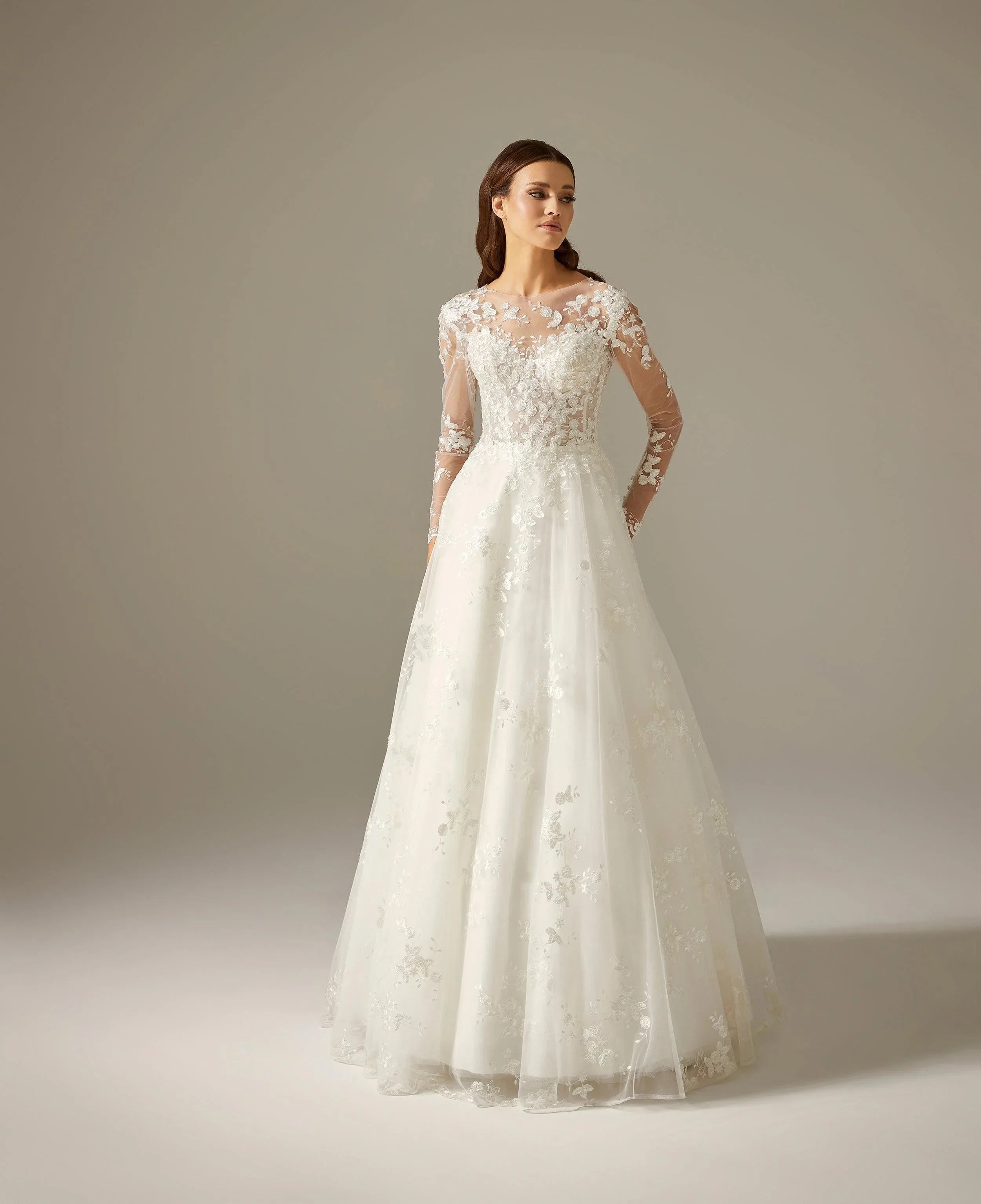 Bonnie Çiçek Dantelli Bohem A Kesim Gelinlik - Mediha Cambaz Bridal