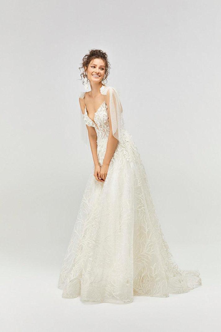 Brillant Leaf Pinterest Işıltılı A Kesim Gelinlik - Mediha Cambaz Bridal
