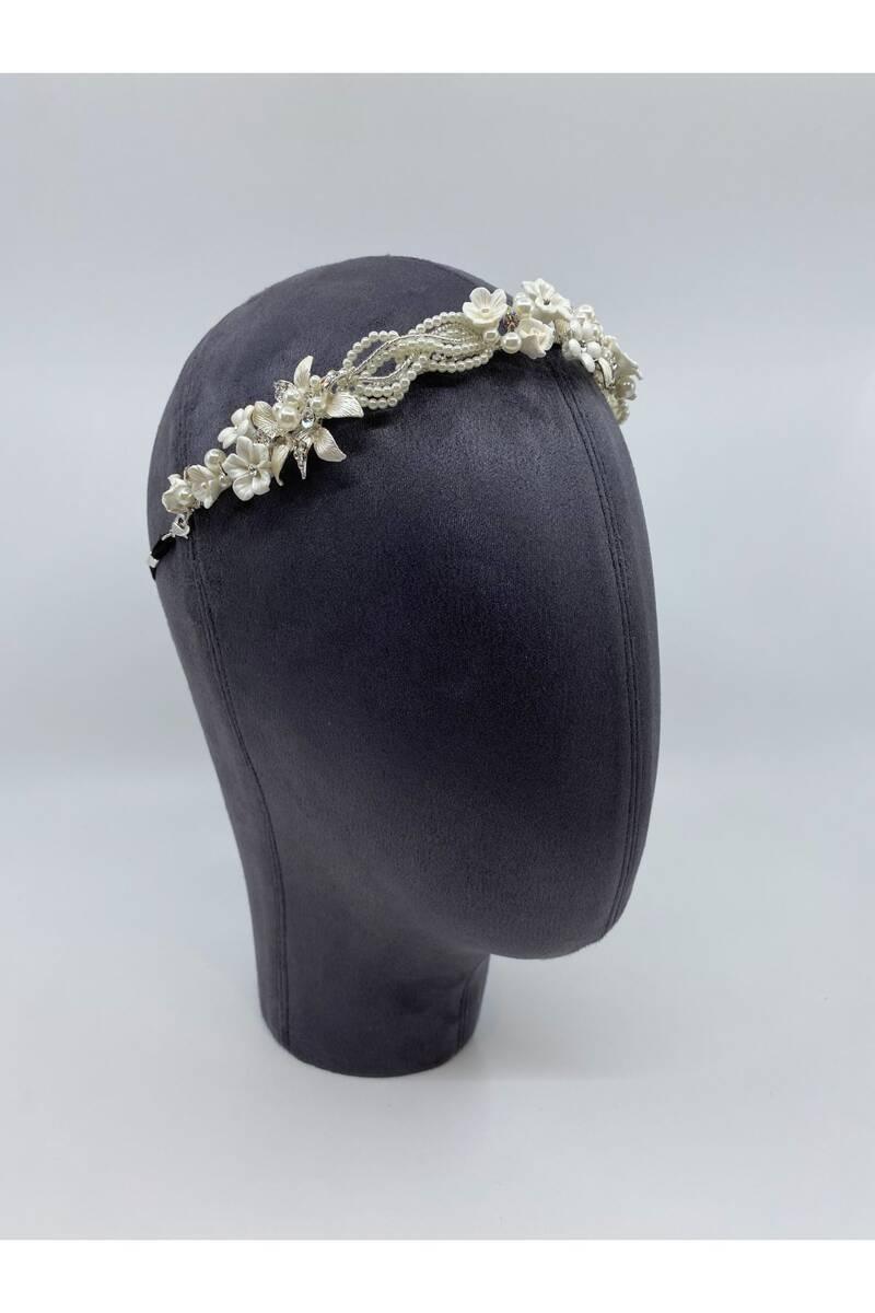Cara Bohem Üç Boyutlu Çiçekli Gelin Saç Aksesuarı - Mediha Cambaz Bridal