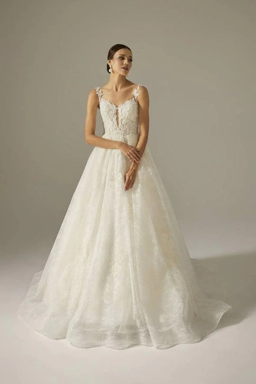 Dania Kolsuz Fransız Dantel Prenses Gelinlik - Mediha Cambaz Bridal