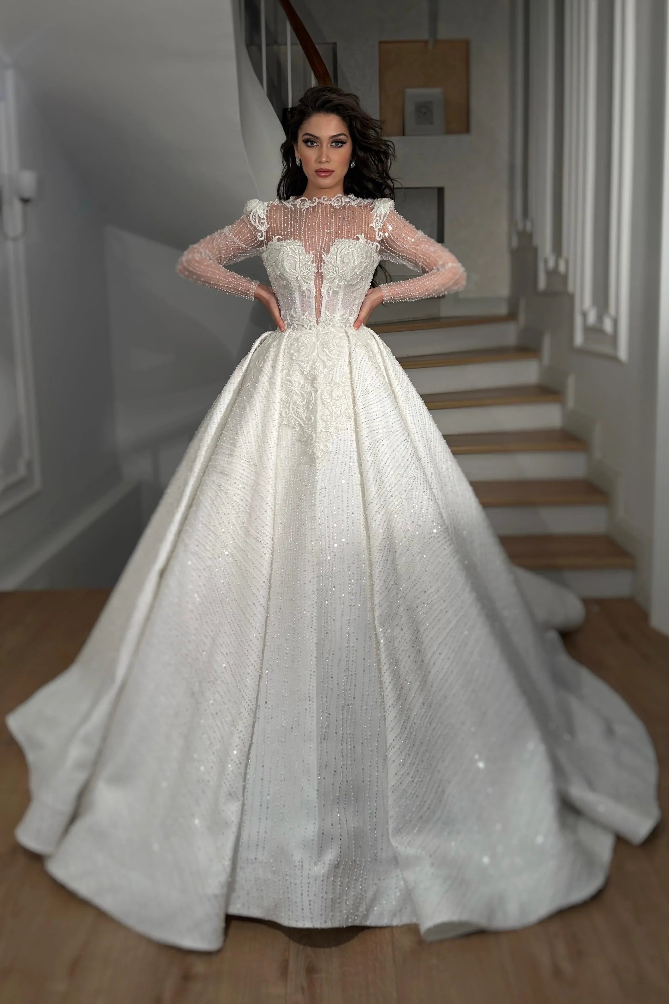 Devinia Dantel Dubai Prenses Model Gelinlik - Mediha Cambaz Bridal