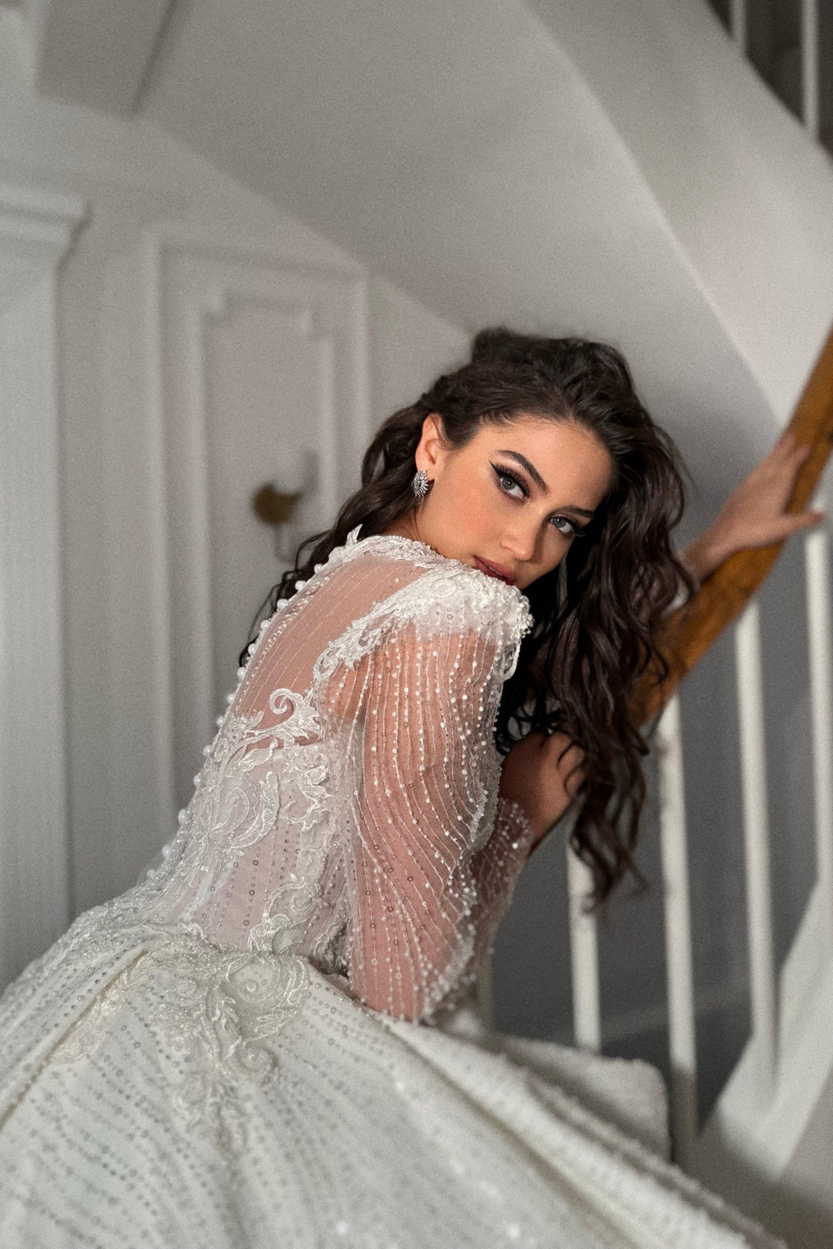 Devinia Dantel Dubai Prenses Model Gelinlik - Mediha Cambaz Bridal
