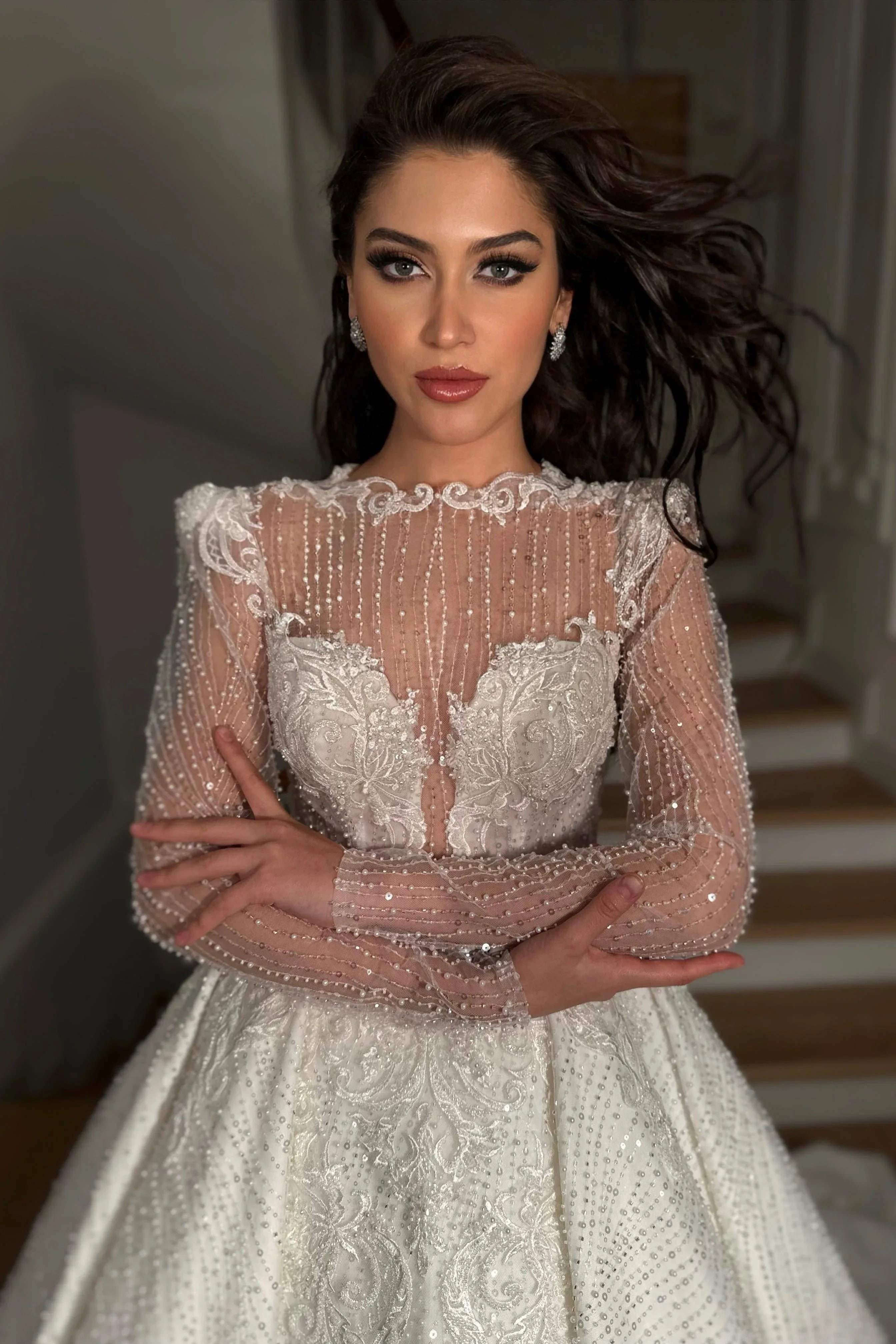 Devinia Dantel Dubai Prenses Model Gelinlik - Mediha Cambaz Bridal