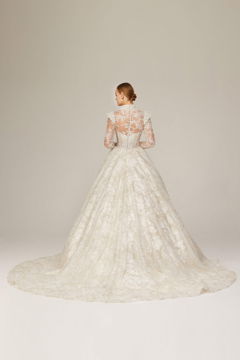 Donatella İncili Prenses Model Gelinlik - Mediha Cambaz Bridal