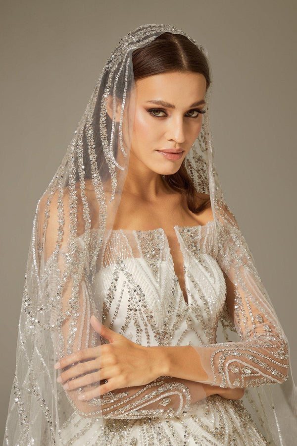 Eleanor Taşlı Kasnak Prenses Model Gelinlik - Mediha Cambaz Bridal