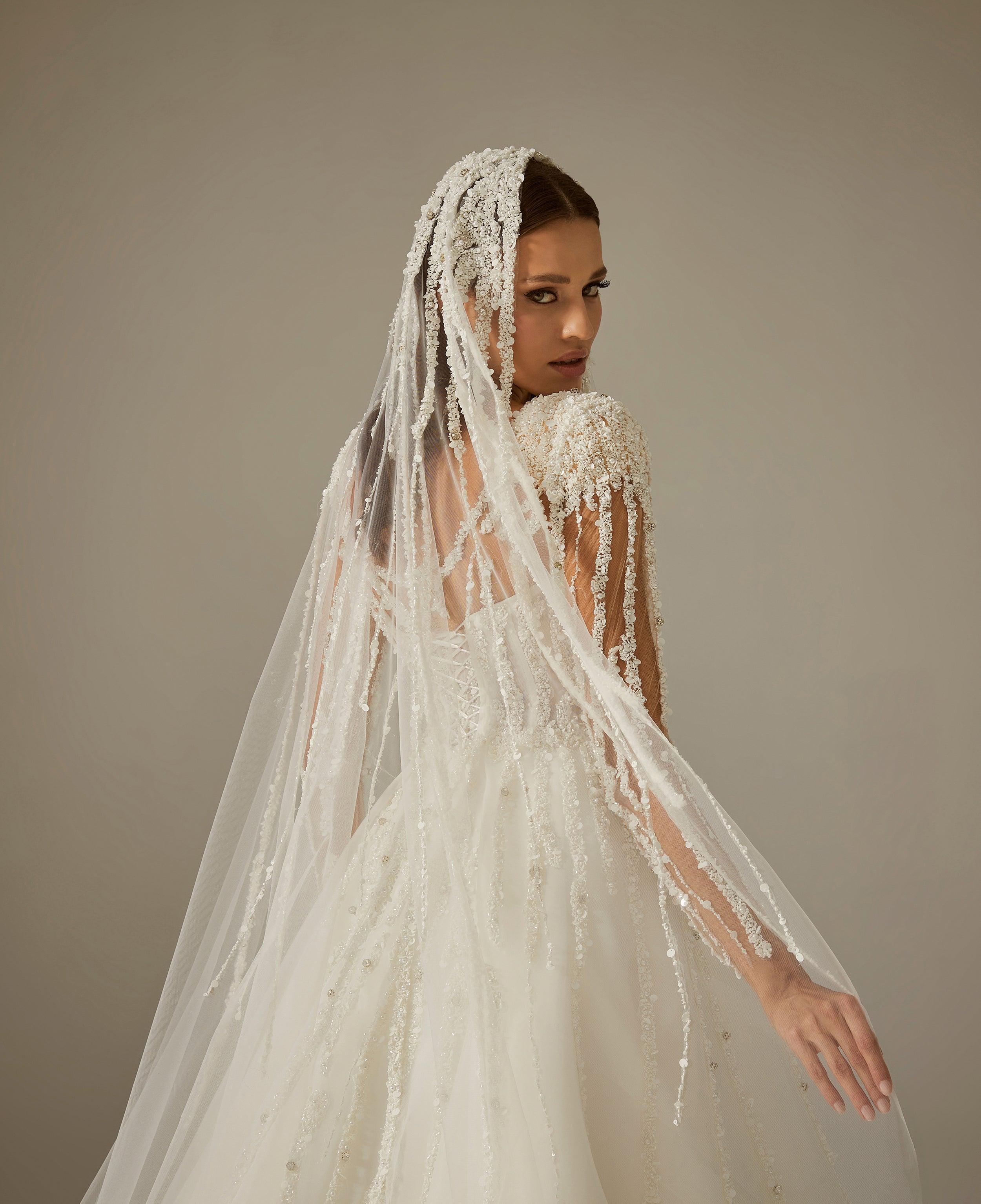 Elise Çizgisel Dantelli A Kesim Gelinlik - Mediha Cambaz Bridal