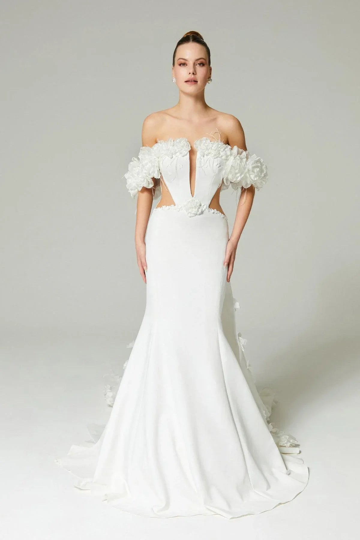 Eloise Pencere Detaylı Balık Gelinlik - Mediha Cambaz Bridal