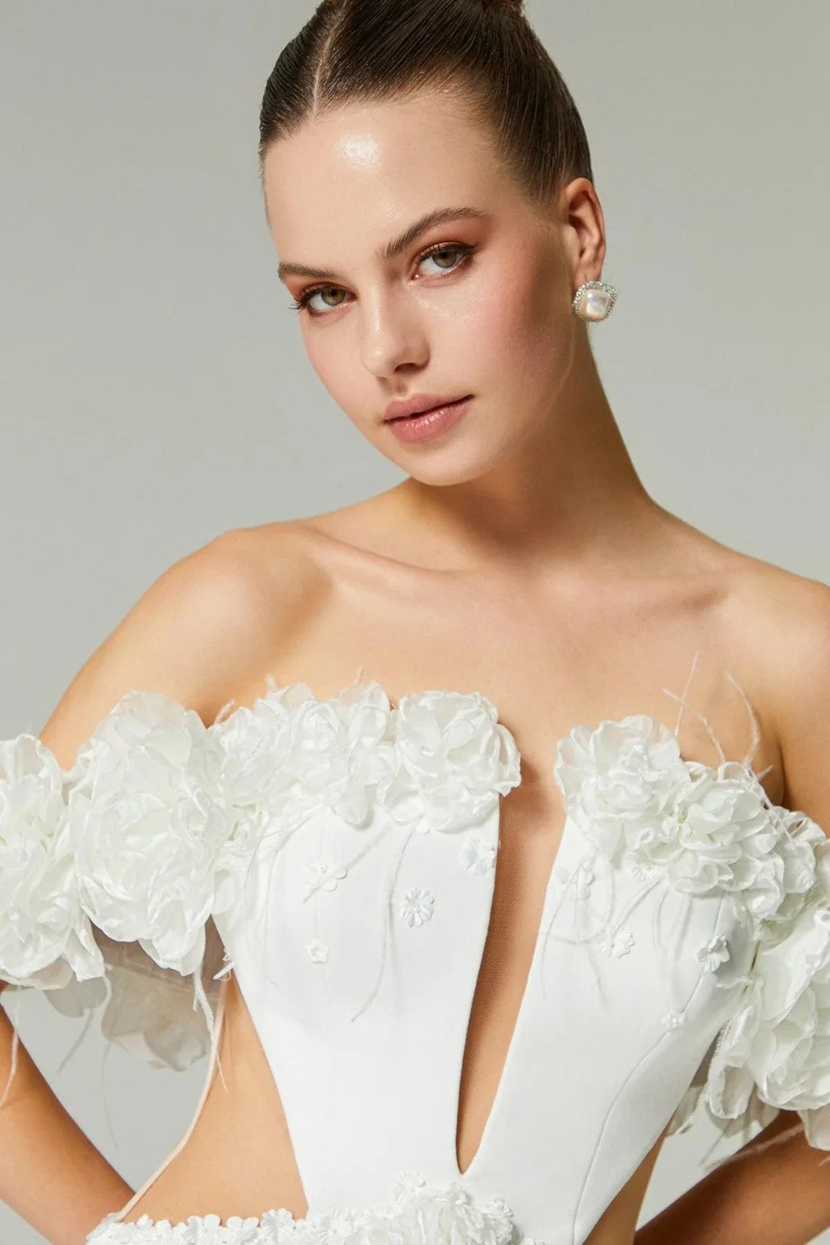 Eloise Pencere Detaylı Balık Gelinlik - Mediha Cambaz Bridal