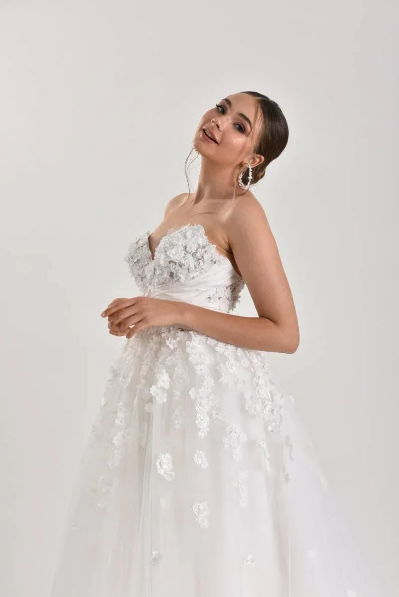 Euphoria Üç Boyutlu Prenses Model Gelinlik - Mediha Cambaz Bridal
