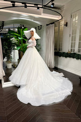 Eve Straplez İncili Tül Prenses Model Gelinlik - Mediha Cambaz Bridal
