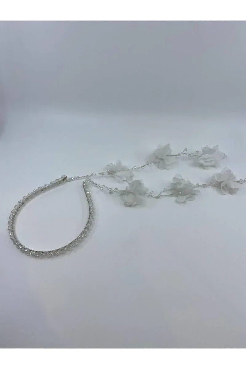 Ezra Kristalli Üç Boyutlu Taç - Mediha Cambaz Bridal