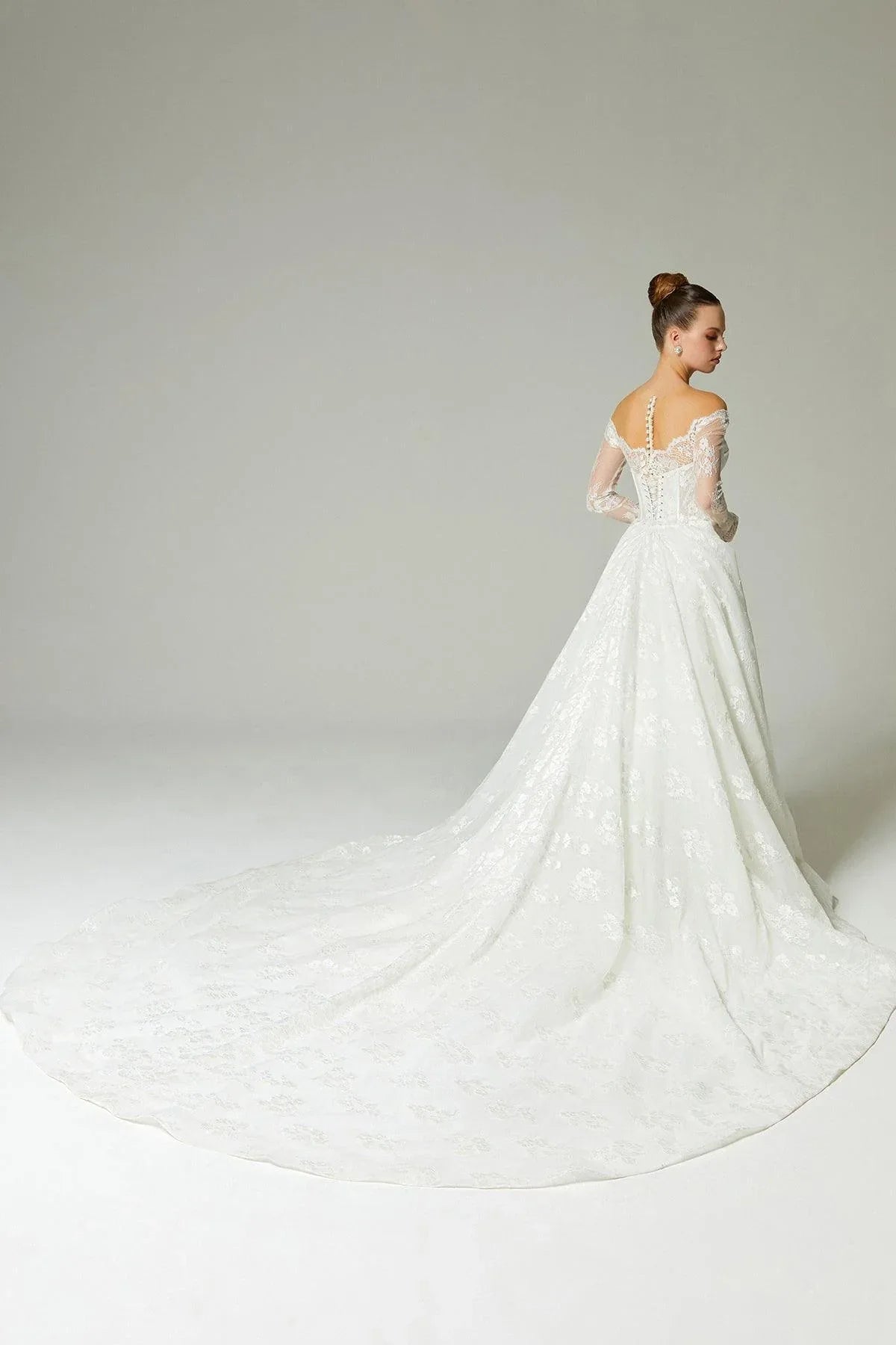 Fauna Fransız Dantelli İki Parça Balık Gelinlik - Mediha Cambaz Bridal