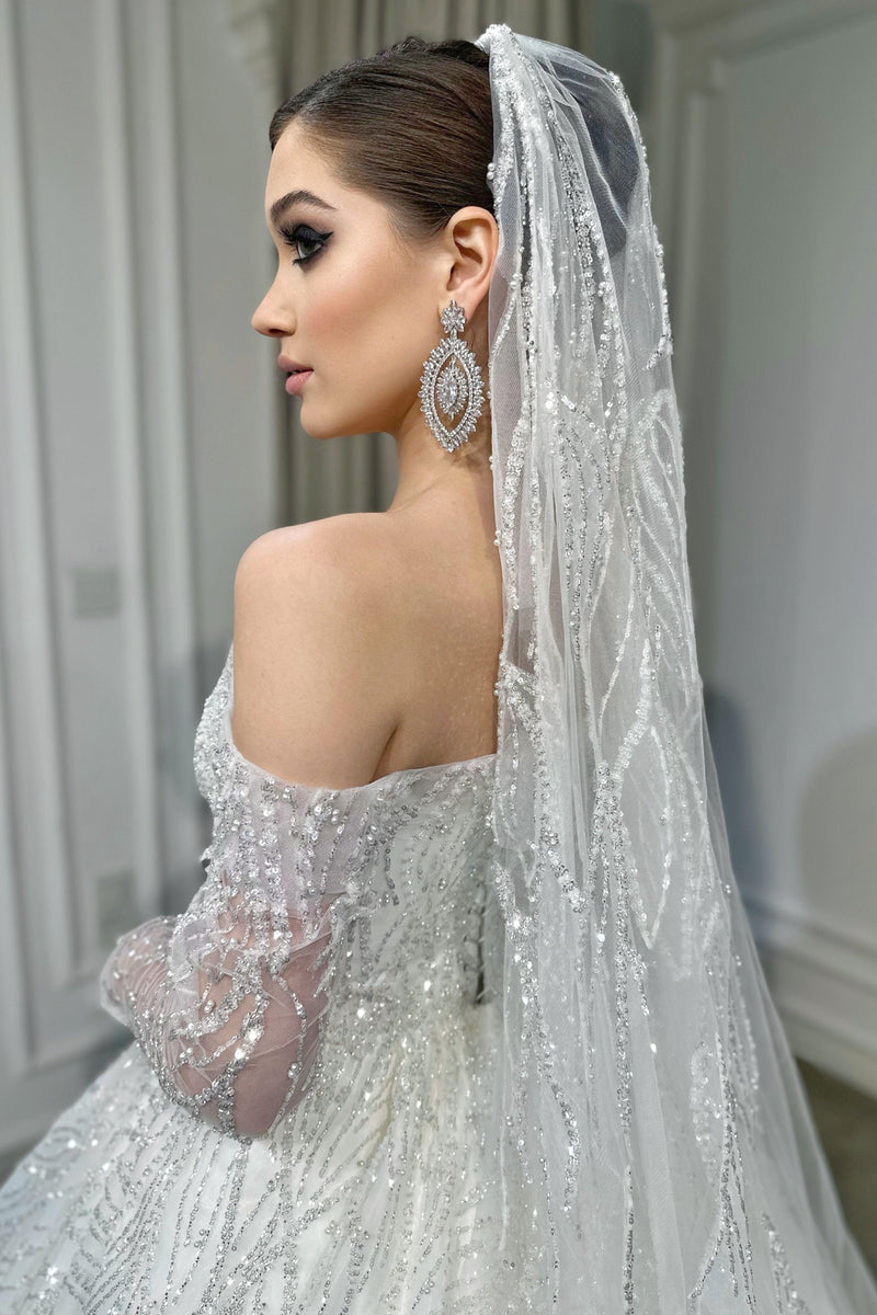Gia Madonna Yaka Dantel Prenses Model Gelinlik - Mediha Cambaz Bridal
