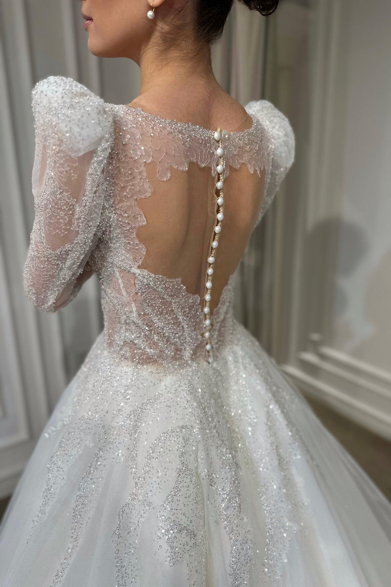 Gillian Kupon Dantel Prenses Model Gelinlik - Mediha Cambaz Bridal