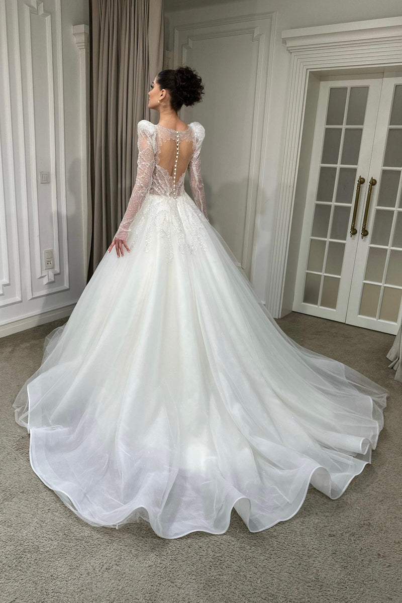 Gillian Kupon Dantel Prenses Model Gelinlik - Mediha Cambaz Bridal