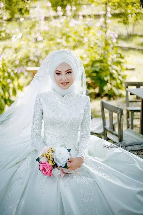 Haute Couture Custom Made Hijab Wedding Dress Haute Couture Custom Made Hijab Wedding Dress