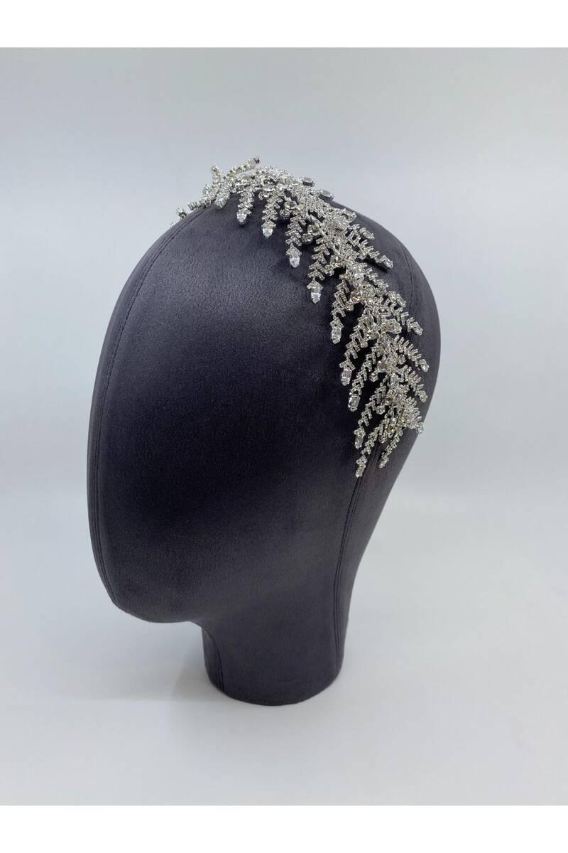 Helenistik Pırlanta Işıltılı Gelin Tacı - Mediha Cambaz Bridal